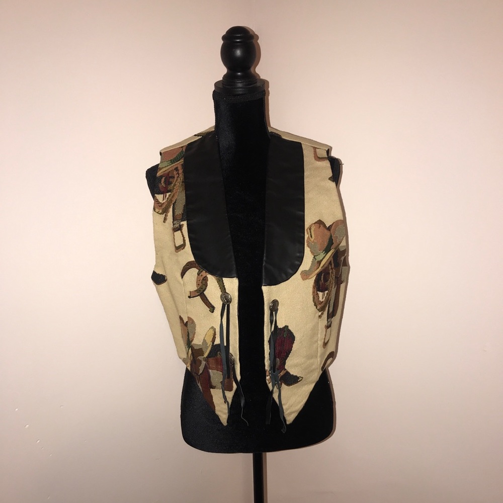 Vintage cowboy themed vest